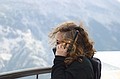 Calling home from the top of Sulphur Mountain - Banff